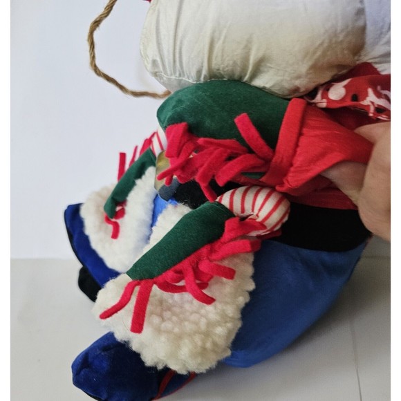 Plush Vintage Christmas Cowboy Santa Partial Tag Candy Cane Guns... - Picture 5 of 16